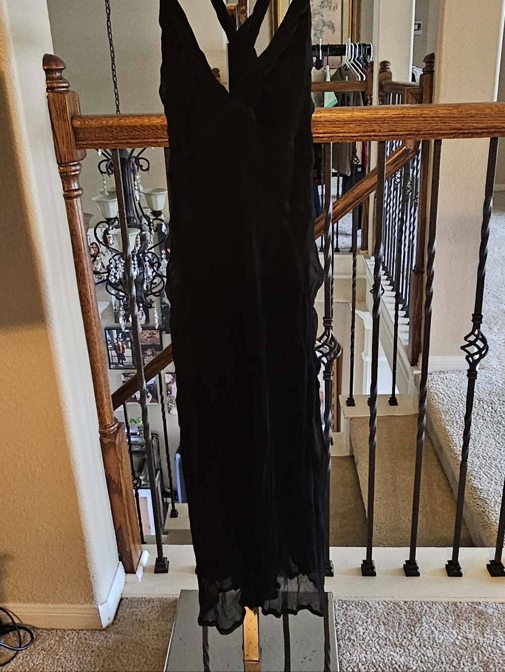 Armani Jeans Black V-Neck Sleeveless Maxi Dress